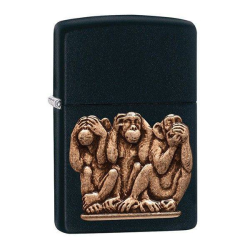499 ZIPPO ЗажигалкаClassic Monkey с покрытием Black Matte 499 ZIPPO ЗажигалкаClassic Monkey с покрытием Black Matte