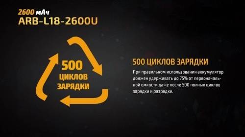 151 Fenix Аккумулятор 186502600U mAh с разъемом для USB фото 6