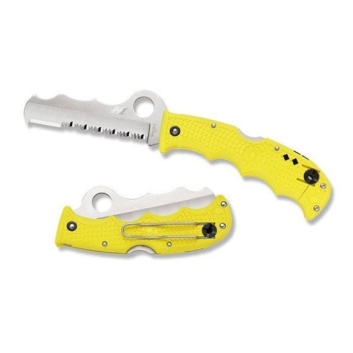 Складной нож Spyderco Rescue Assist™ Salt Yellow - 79PSYL фото 2 Складной нож Spyderco Rescue Assist™ Salt Yellow - 79PSYL фото 2